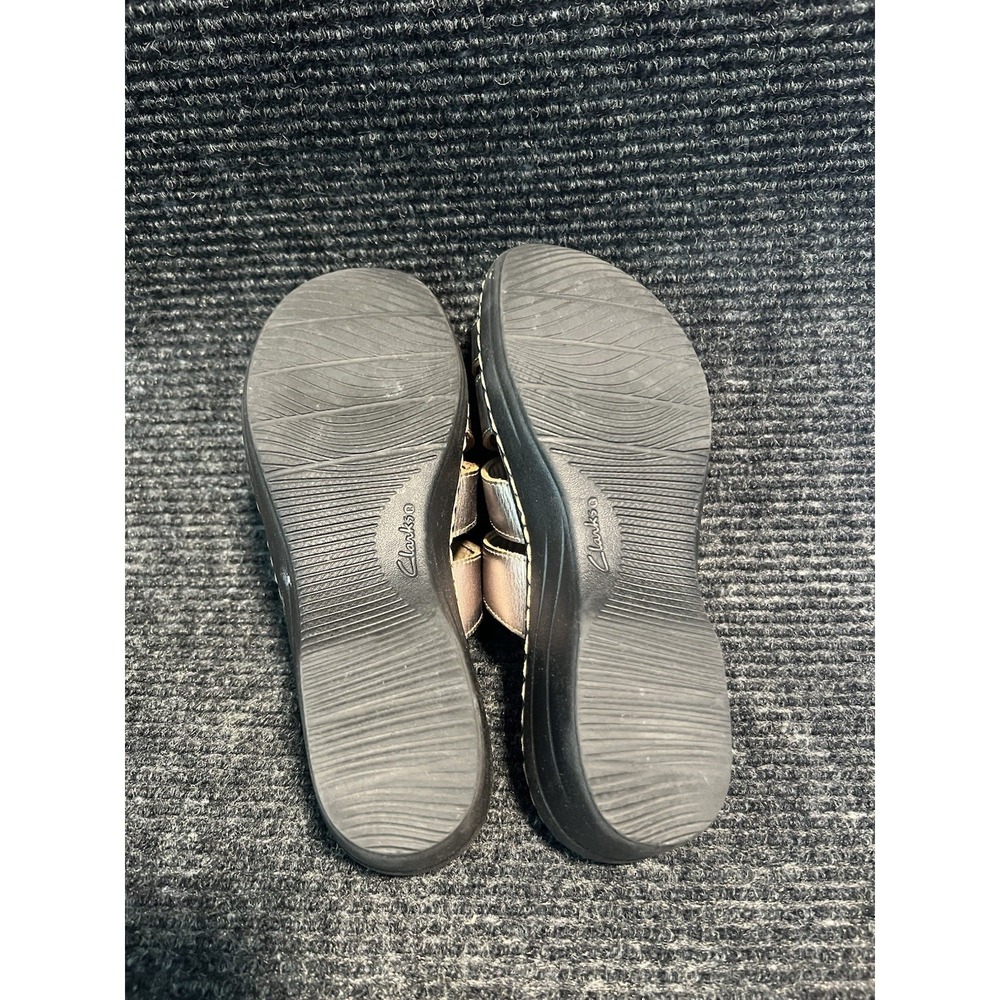 Clarks Women's Metallic Slide Sandals - Pewter - Picture 6 of 6